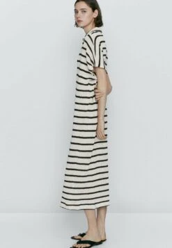 Massimo Dutti Blend Striped - Jumper Dress - Beige -Massimo Dutti Shop aed8ae8be9ed461093f1c0a541911b6e
