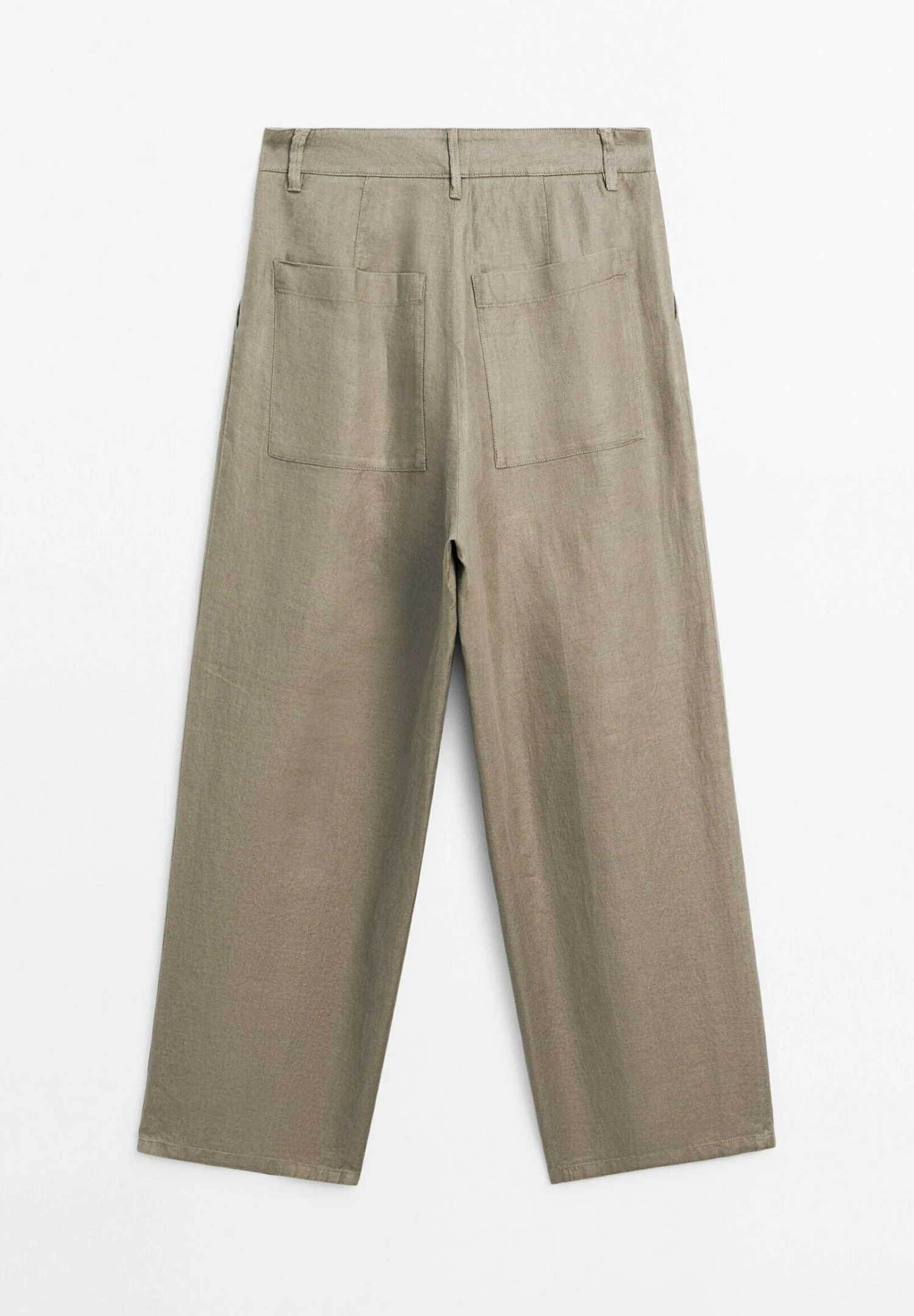 Massimo Dutti WIDE-LEG MID-RISE - Trousers - GREY 8 Massimo Dutti WIDE-LEG MID-RISE - Trousers - GREY - Image 6