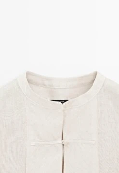 Massimo Dutti WAISTCOAT WITH BUTTONED CHEST DETAIL - Waistcoat - Beige -Massimo Dutti Shop af5d6b6dcd9a45f2aefe4c8869540dc4