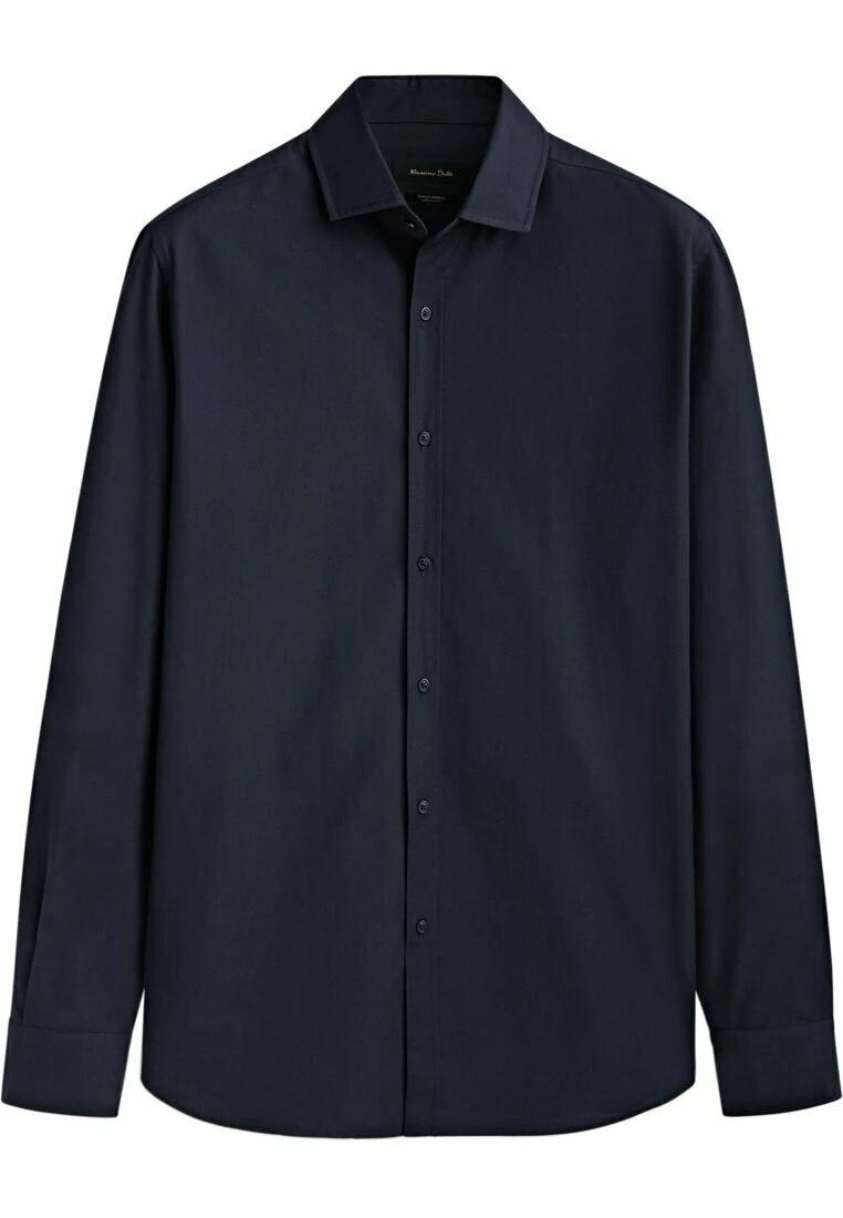 Massimo Dutti Barré Extra-Fine- Shirt - Dark Blue 7 Massimo Dutti Barré Extra-Fine- Shirt - Dark Blue - Image 5