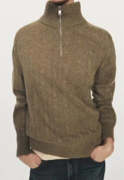 Massimo Dutti HIGH NECK WITH ZIP - Jumper - Mottled Green 16 Massimo Dutti HIGH NECK WITH ZIP - Jumper - Mottled Green -Massimo Dutti Shop afb07268e964475a850cafb4e7c7ce86