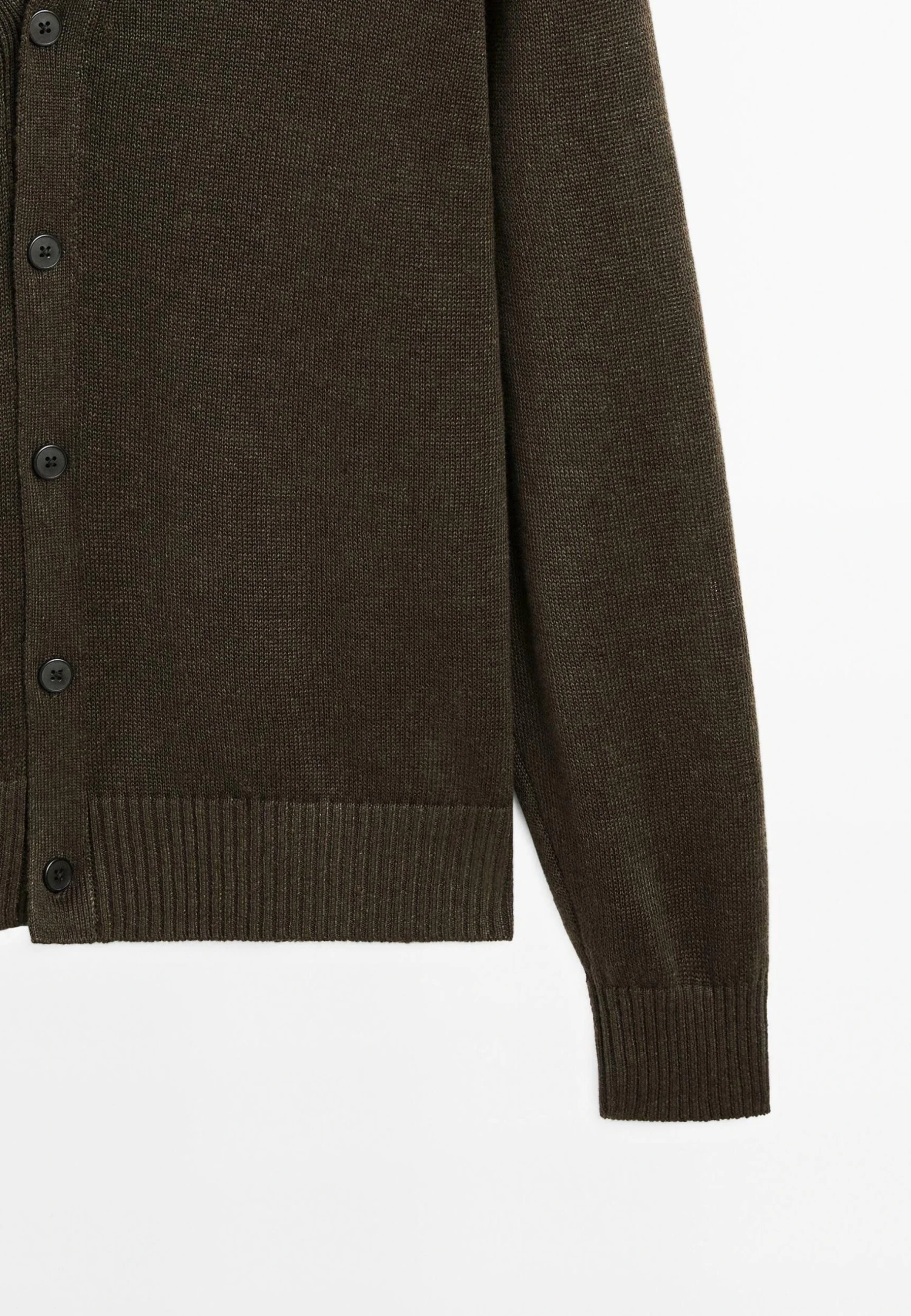 Massimo Dutti BUTTONED LEIGHTWEIGHT V-NECK - Cardigan - Brown 11 Massimo Dutti BUTTONED LEIGHTWEIGHT V-NECK - Cardigan - Brown - Image 9