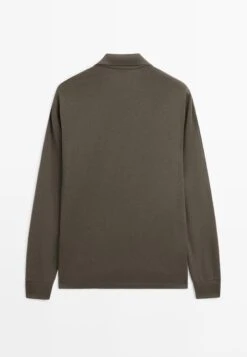 Massimo Dutti ZIPPED HIGH NECK - Jumper - Dark Green -Massimo Dutti Shop afee90d417aa4b3fbfe69898e6841c71