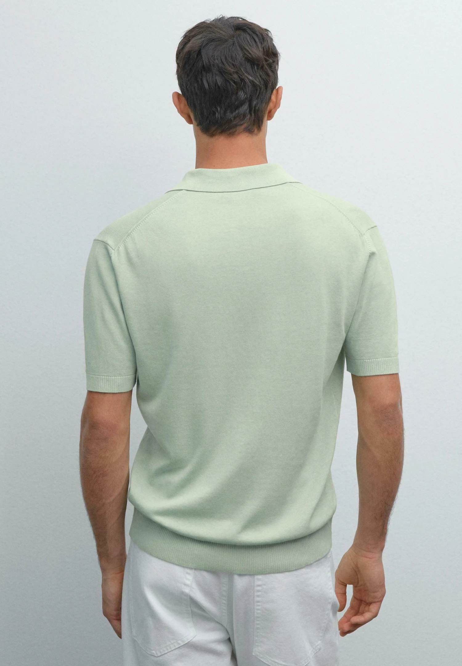 Massimo Dutti SHORT SLEEVE POLO COLLAR - Polo Shirt - Mint 4 Massimo Dutti SHORT SLEEVE POLO COLLAR - Polo Shirt - Mint - Image 2