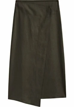 Massimo Dutti Style Midi - A-Line Skirt - Khaki -Massimo Dutti Shop b00ede9e08ea485b8abacba1a18bf848