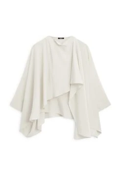 Massimo Dutti SHORT FLOWING CAPE WITH SLEEVE DETAIL - Cape - Beige -Massimo Dutti Shop b0241a77b6374bc791f35e378e1a0802
