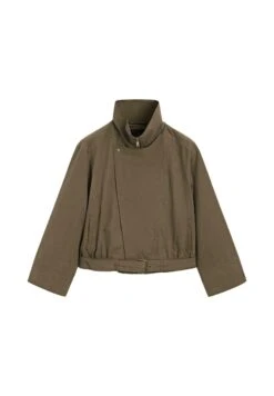 Massimo Dutti WITH BELT DETAIL - Light Jacket - Khaki -Massimo Dutti Shop b04ff9854a9548c087c89bb82fcd15e1