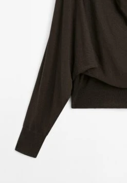 Massimo Dutti LONG SLEEVED WITH SCARF DETAIL - Jumper - Dark Brown -Massimo Dutti Shop b0a4998d0d874caa9b3d719399fb0863