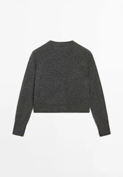 Massimo Dutti BUTTONED LONG SLEEVE WITH CREW NECK - Cardigan - Dark Grey -Massimo Dutti Shop b0b423d427b94ca3997ecb5bb00f8c64