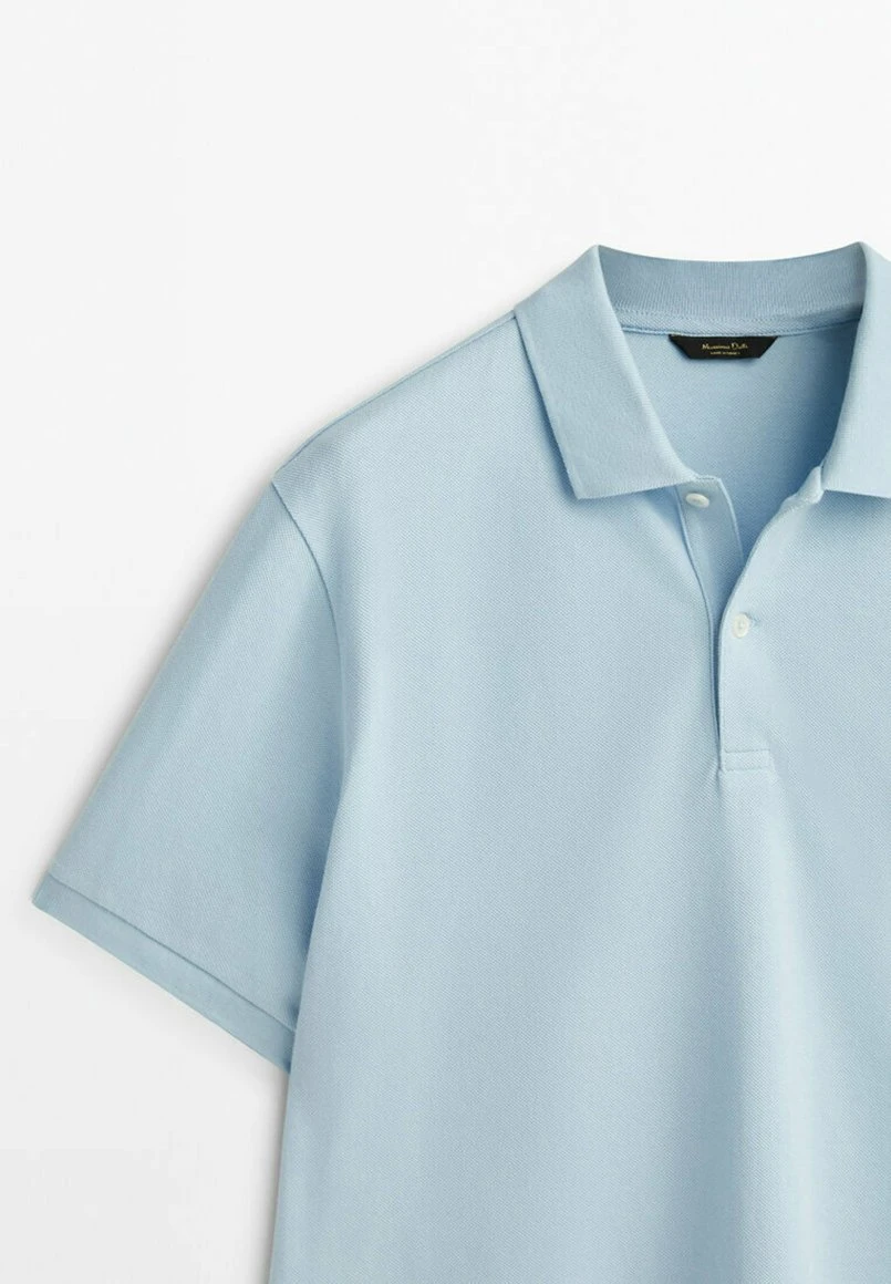 Massimo Dutti Polo Shirt - Blue/Grey 9 Massimo Dutti Polo Shirt - Blue/Grey - Image 7