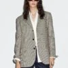 Massimo Dutti HOUNDSTOOTH WITH FLAP POCKETS - Blazer - Beige -Massimo Dutti Shop b13ab28cbf814a57be10df4c9a59fcb6
