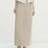 Massimo Dutti Midi With Seam Detail - Maxi Skirt -Massimo Dutti Shop b1453af5cf194b32b09bc0a89c03ee9b