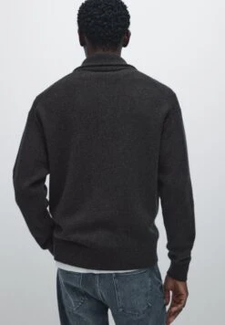 Massimo Dutti HIGH NECK - Cardigan - Dark Grey -Massimo Dutti Shop b16e514b6c274bd68801ee92594fd7d1