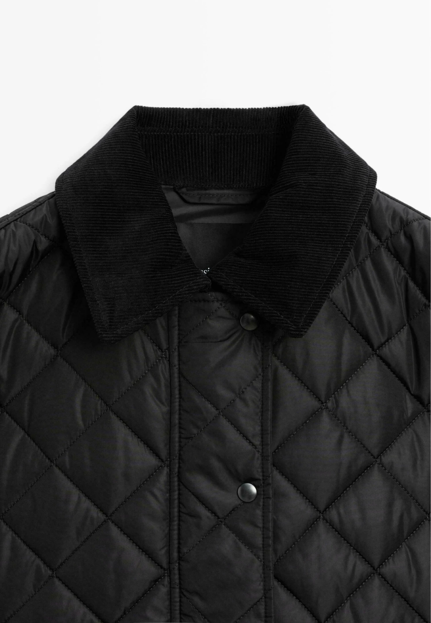 Massimo Dutti SHORT LIGHTWEIGHT WATER-REPELLENT CORDUROY PUFFER - Light Jacket - Black 9 Massimo Dutti SHORT LIGHTWEIGHT WATER-REPELLENT CORDUROY PUFFER - Light Jacket - Black - Image 7