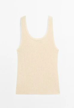 Massimo Dutti HALTER NECK WITH CONTRAST DETAIL - Top - Beige 16 Massimo Dutti HALTER NECK WITH CONTRAST DETAIL - Top - Beige -Massimo Dutti Shop b190e956d7a4407cb44527539a9baabf