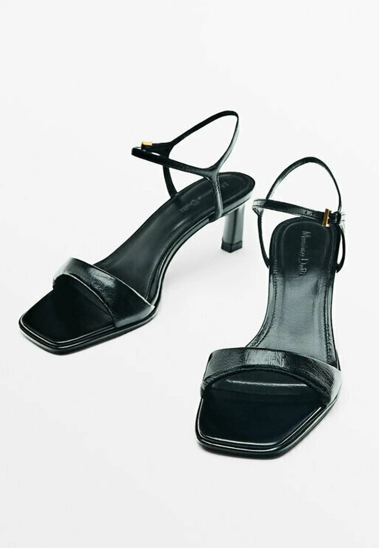 Massimo Dutti Mid-Heel - Sandals - Black 4 Massimo Dutti Mid-Heel - Sandals - Black - Image 2