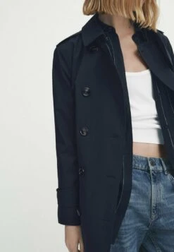 Massimo Dutti With Belt- Trenchcoat - Dark Blue 15 Massimo Dutti With Belt- Trenchcoat - Dark Blue -Massimo Dutti Shop b1e9c3a41c194591b000255942903fba