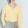 Massimo Dutti V-NECK LONG SLEEVE - Jumper - Yellow -Massimo Dutti Shop b254206d802a4c3eacd73504f5a3a9b0