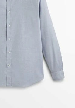Massimo Dutti Regular Fit Check Texture- Formal Shirt - Light Blue -Massimo Dutti Shop b270325504f34b74ba6b0b382e21a65b