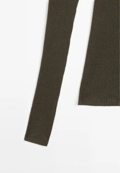 Massimo Dutti Long Sleeved Top - Dark Green -Massimo Dutti Shop b285b88f22fb47a6ad161e53d60c8118