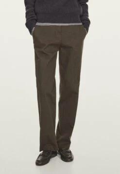 Massimo Dutti STRAIGHT - Trousers - Dark Brown