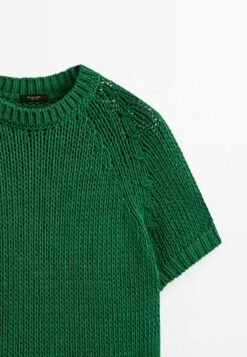 Massimo Dutti Short Sleeve - Basic T-Shirt - Green -Massimo Dutti Shop b2c2fd6bef93445ea5a6c55b650f73df