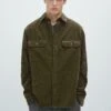 Massimo Dutti WITH POCKETS - Summer Jacket - Mottled Dark Green -Massimo Dutti Shop b2caa1d54ee6417c99a084da5517cd4f