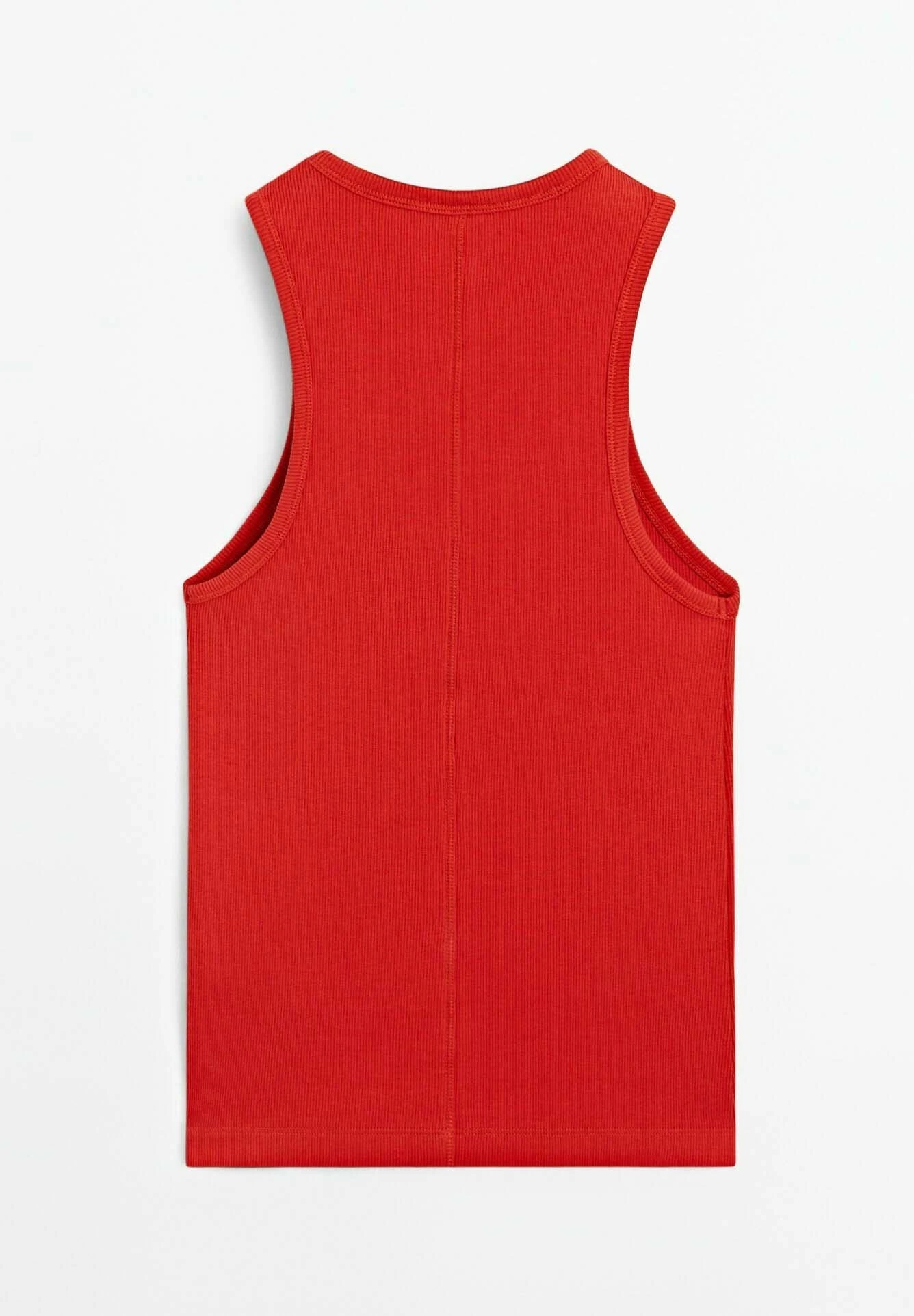 Massimo Dutti RIBBED HALTER - Basic T-shirt - Red 9 Massimo Dutti RIBBED HALTER - Basic T-shirt - Red - Image 7