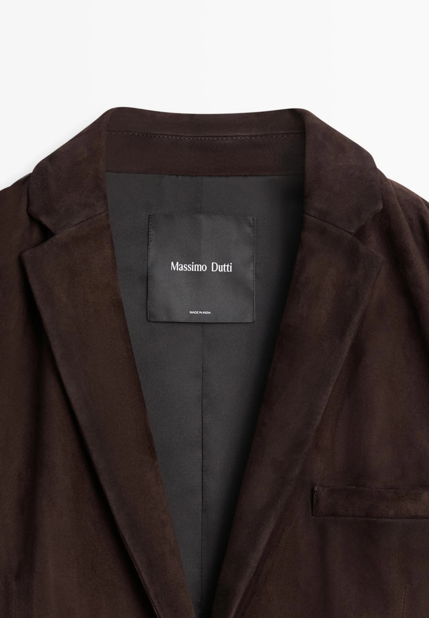 Massimo Dutti SUEDE FINISH WITH POCKETS - Leather Jacket - Dark Brown 10 Massimo Dutti SUEDE FINISH WITH POCKETS - Leather Jacket - Dark Brown - Image 8