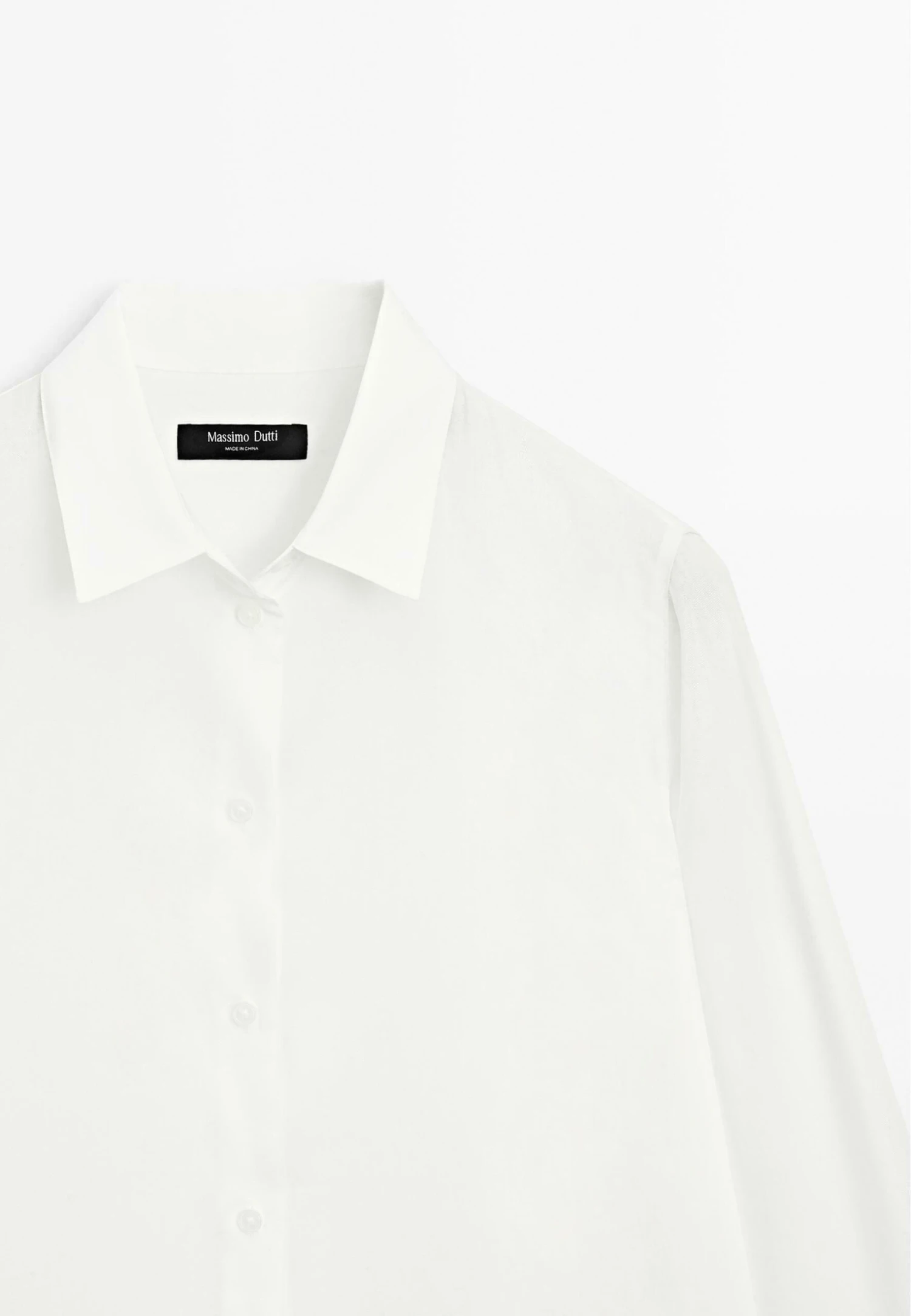 Massimo Dutti FLOWING LONG SLEEVE - Button-down Blouse - White 10 Massimo Dutti FLOWING LONG SLEEVE - Button-down Blouse - White - Image 8