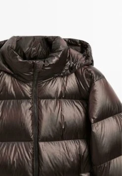 Massimo Dutti WATER-REPELLENT SATIN PUFFER - Down Coat - Dark Brown -Massimo Dutti Shop b3247b69e6b24adcb600b10ac4a844da