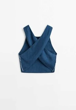 Massimo Dutti With Crossover Back - Top - Blue -Massimo Dutti Shop b3368636093341788dab77b32b90522f