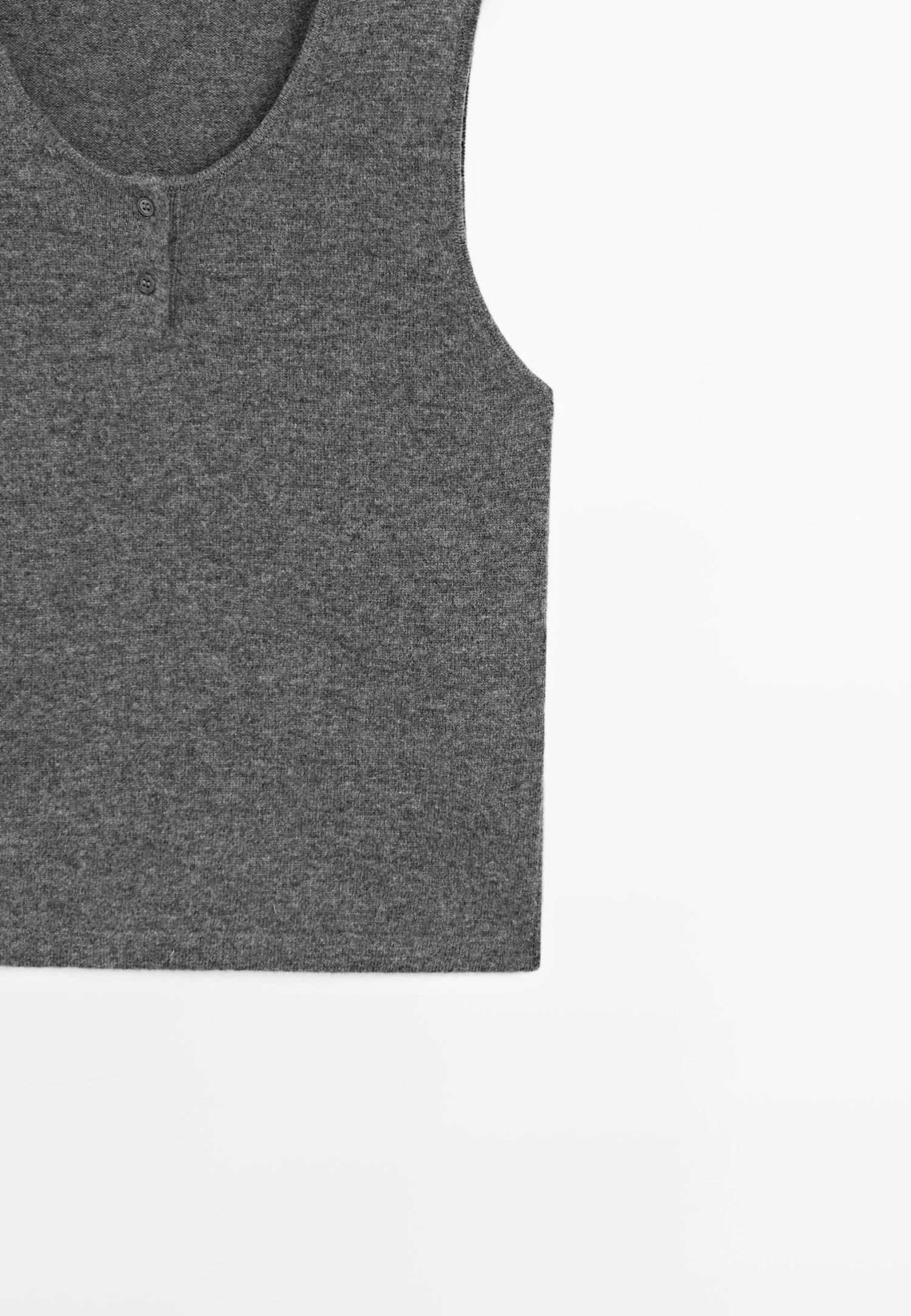 Massimo Dutti WITH BUTTON DETAILS - Top - Grey 11 Massimo Dutti WITH BUTTON DETAILS - Top - Grey - Image 9