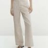 Massimo Dutti Pinstriped Style - Trousers - Beige -Massimo Dutti Shop b342d30fe67643cd8b9429e2fcad00bd