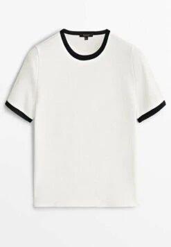 Massimo Dutti Short Sleeve Contrast - Print T-Shirt -Massimo Dutti Shop b38ed38998b943b1b05443dd9ef2044b
