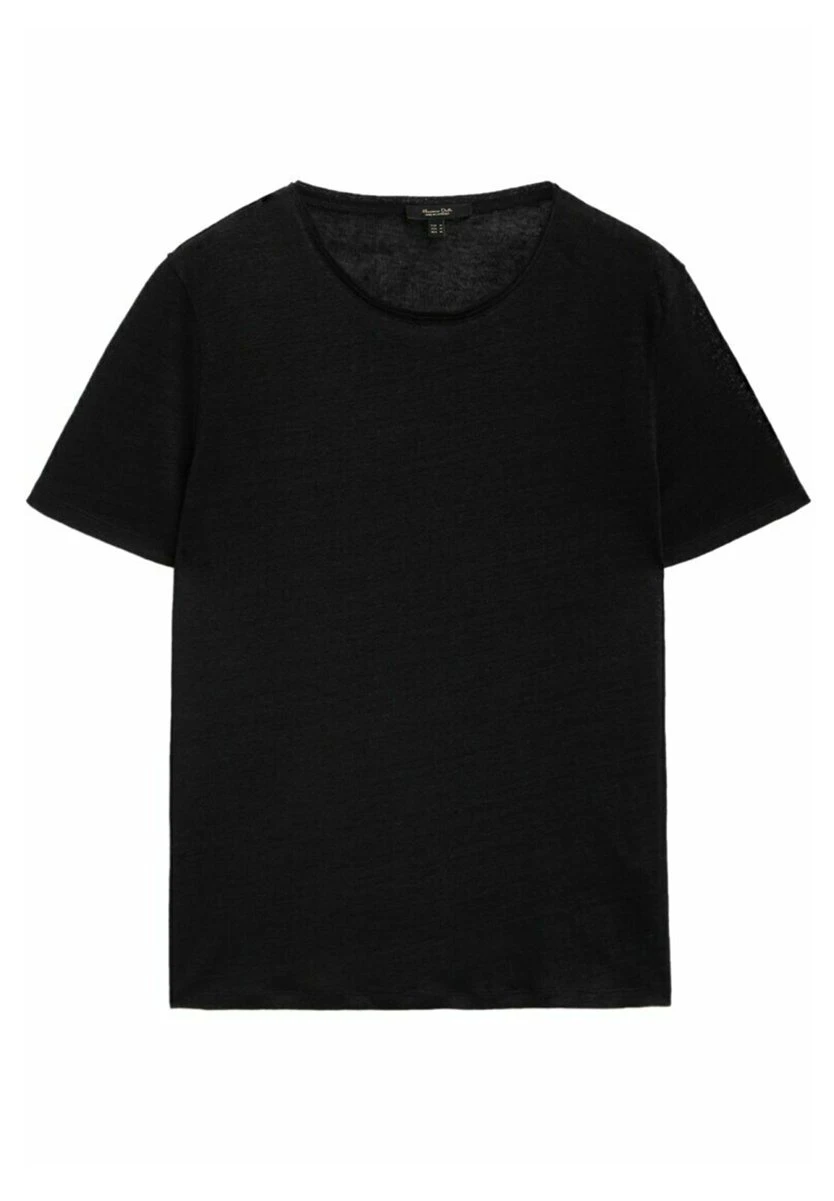 Massimo Dutti Short Sleeve- Basic T-Shirt - Black 8 Massimo Dutti Short Sleeve- Basic T-Shirt - Black - Image 6