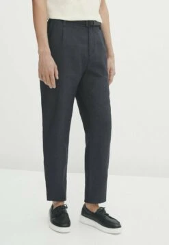 Massimo Dutti Dyed Thread Oxford- Chinos - Dark Blue