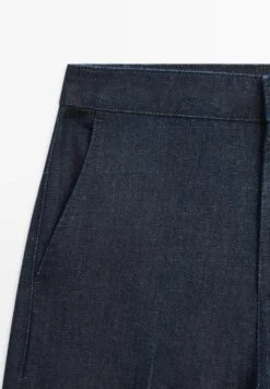 Massimo Dutti FRAYED - Trousers - Mottled Dark Blue -Massimo Dutti Shop b43735f58cf94e7ca666d7994d7ba263