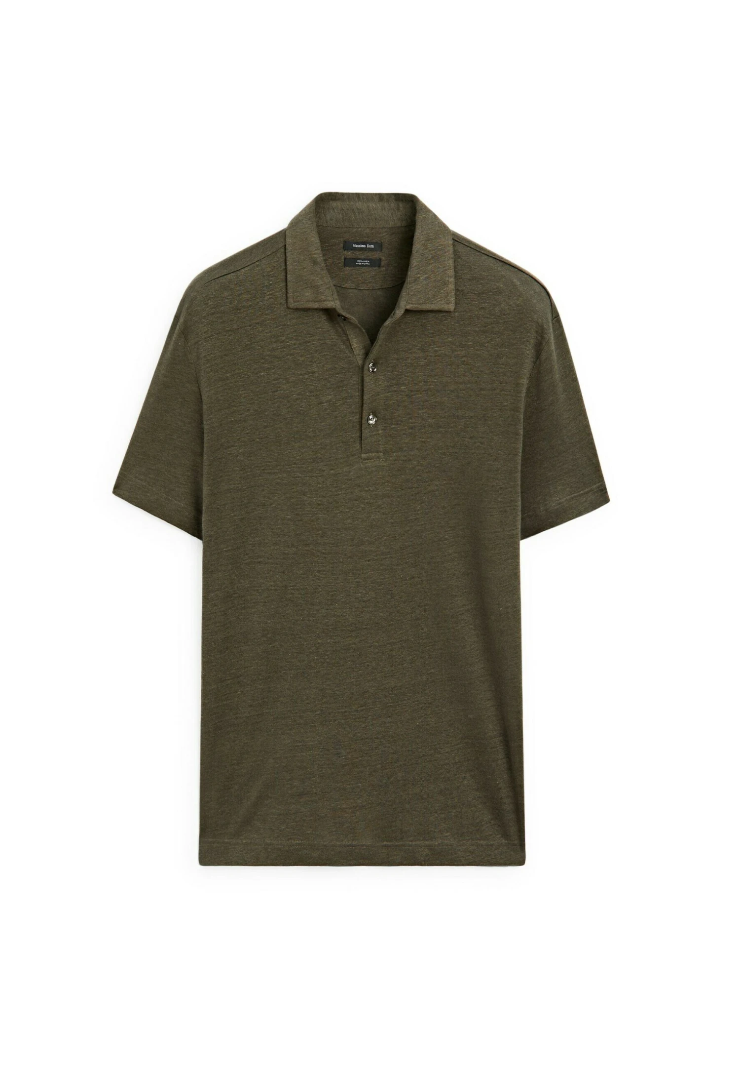 Massimo Dutti LIGHTWEIGHT SHORT SLEEVE POLOC NECK - Polo Shirt - Khaki 3 Massimo Dutti LIGHTWEIGHT SHORT SLEEVE POLOC NECK - Polo Shirt - Khaki
