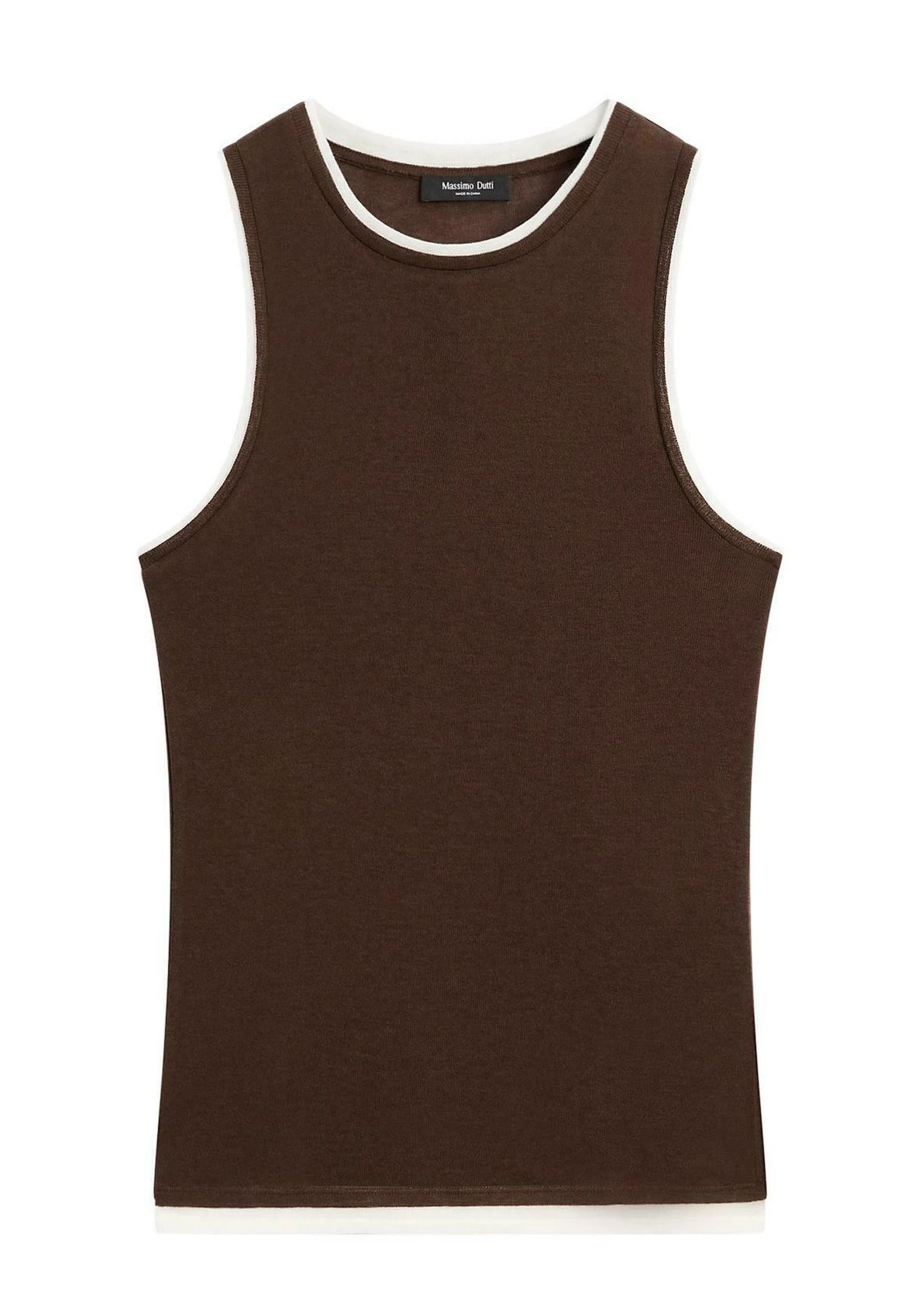 Massimo Dutti SLEEVELESS WITH DOUBLE TRIM - Basic T-shirt - Grey 12 Massimo Dutti SLEEVELESS WITH DOUBLE TRIM - Basic T-shirt - Grey - Image 10