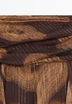 Massimo Dutti FLOWING PAISLEY PRINT - Maxi Skirt - Mottled Dark Brown -Massimo Dutti Shop b508f6b26f9e4559896ae0d775a69869