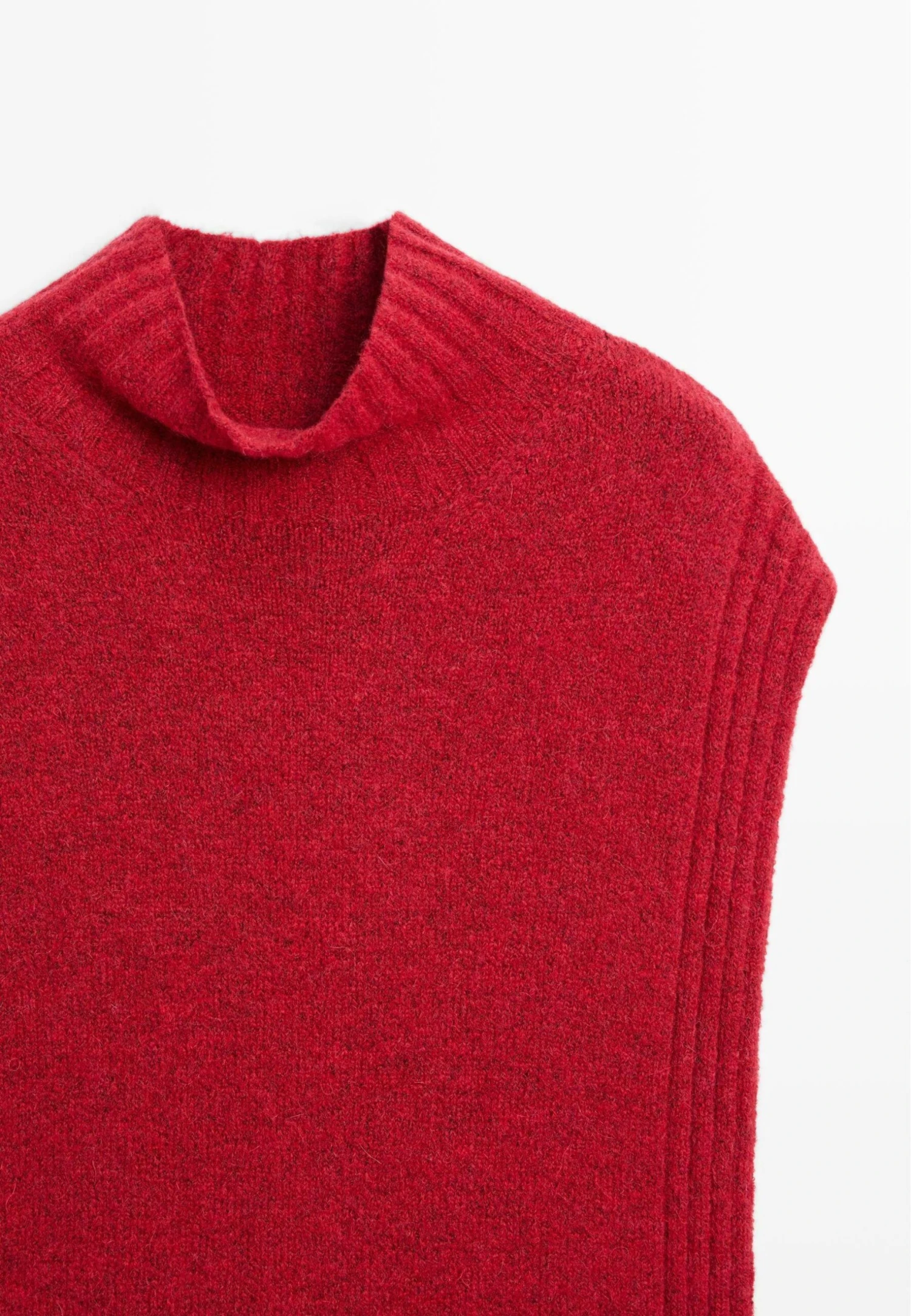 Massimo Dutti SLEEVELESS HIGH NECK SWEATER - Jumper - Red 5 Massimo Dutti SLEEVELESS HIGH NECK SWEATER - Jumper - Red - Image 3