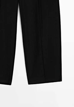 Massimo Dutti BARREL FIT WITH ELASTICATED WAISTBAND - Trousers - Black -Massimo Dutti Shop b565a835b9bf4bd1840b9e48ba83739a