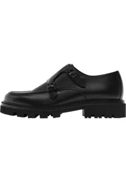 Massimo Dutti Monk- Smart Slip-Ons - Black