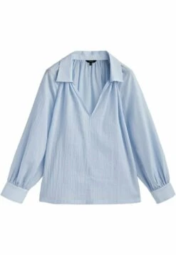 Massimo Dutti Voile With Gathered Details - Blouse - Light Blue -Massimo Dutti Shop b5c14dab1e274a119da04c0a90ac6373