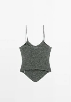 Massimo Dutti STRAPPY ROUND NECK - Top - Grey -Massimo Dutti Shop b5c87ce9a3544fbfaa91df0c30873e2d