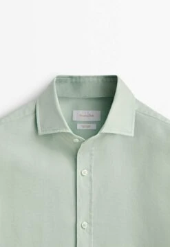 Massimo Dutti Micro Textured - Shirt - Khaki -Massimo Dutti Shop b5c99b4f46e14cfba53a412e68752dda