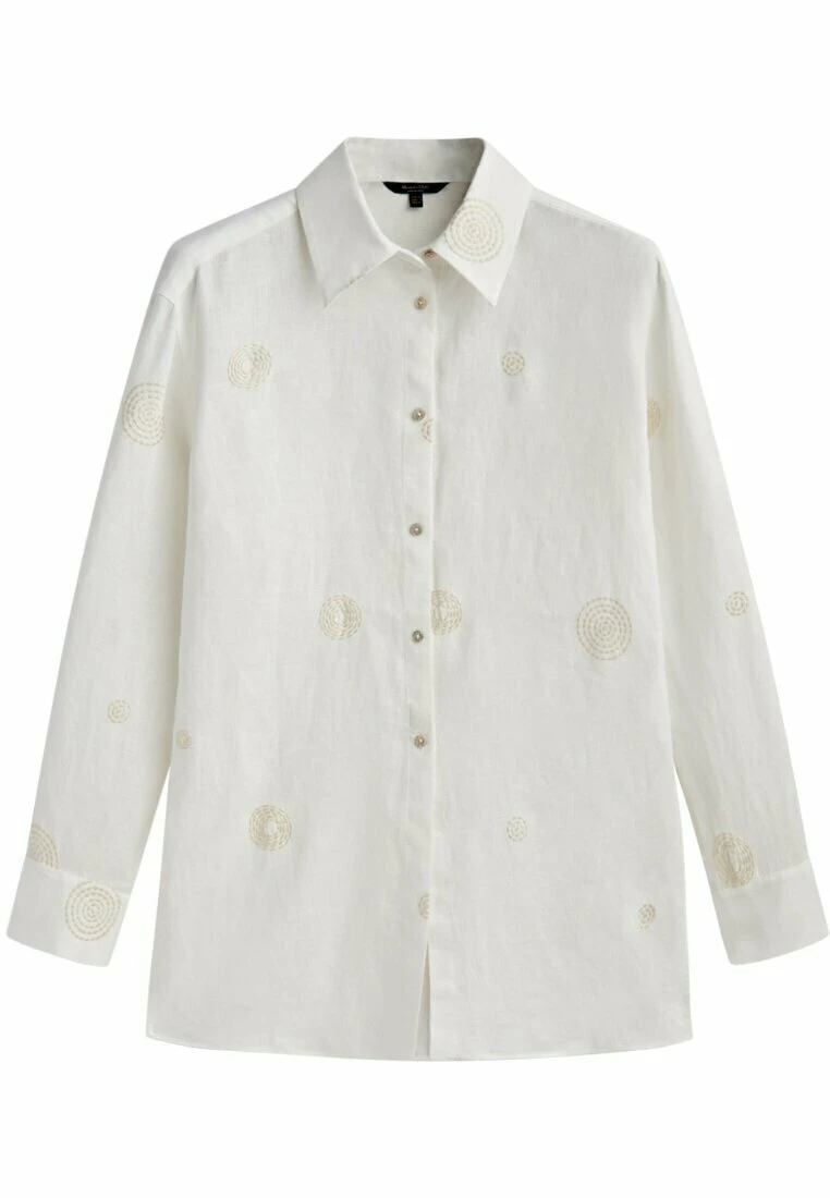 Massimo Dutti With Embroidery- Button-Down Blouse - White 7 Massimo Dutti With Embroidery- Button-Down Blouse - White - Image 5