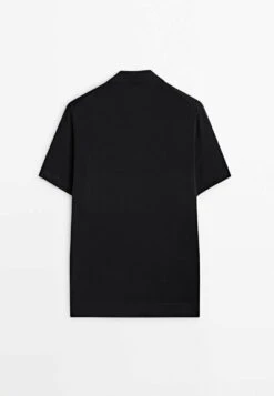 Massimo Dutti Short Sleeve - Polo Shirt - Black -Massimo Dutti Shop b6251580eb2e4dbba751bdf657111e5b