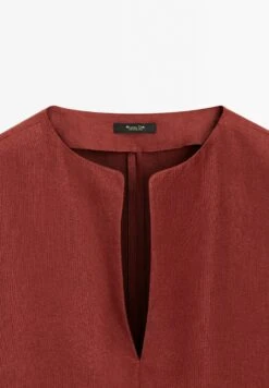 Massimo Dutti WIDE V-NECK WITH LONG SLEEVE - Blouse - Red -Massimo Dutti Shop b629508c0b844b228a8ce32a2745beb7